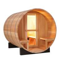 New style pure Canadian Hemlock wooden sauna room outdoor cabin barrel sauna for sale