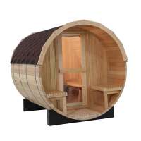 Outdoor barrel wooden sauna room big size waterproof sauna house for sale