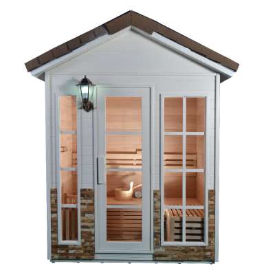 white colour high quality garden outdoor sauna