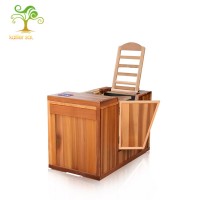 Easy to handle portable home sauna wood types half bath in good price