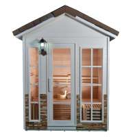 Wooden sauna room luxury outdoor steam sauna for family use